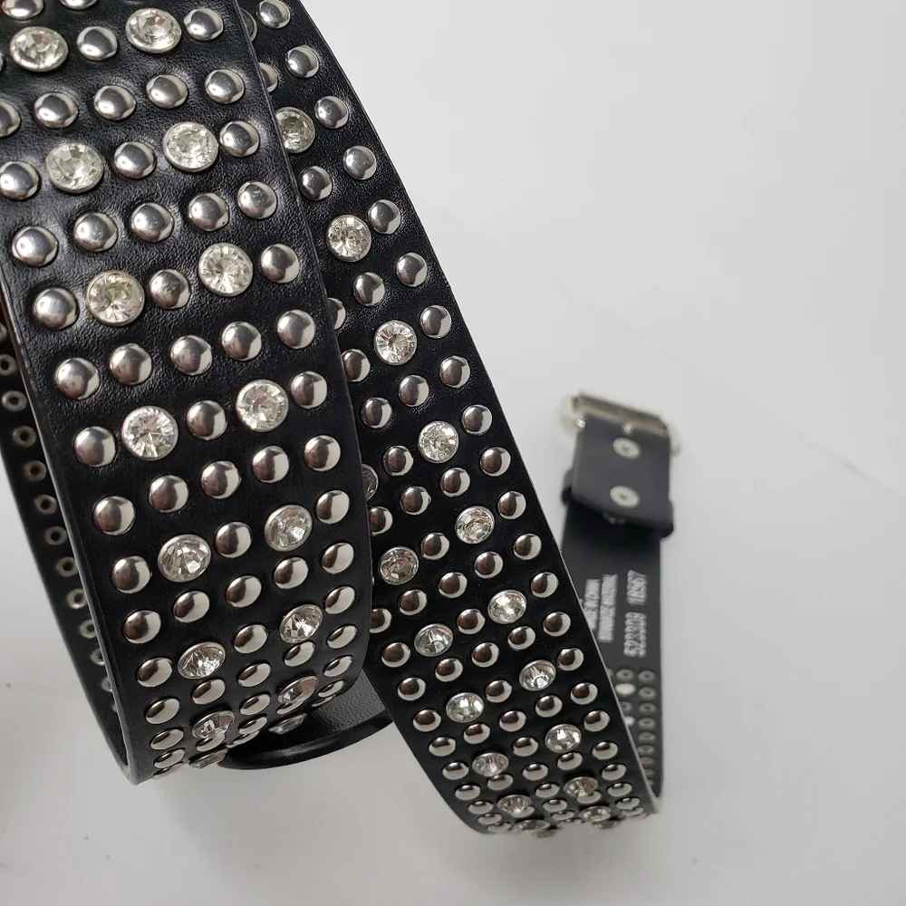 Y2k Faux leather studded belt